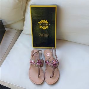 Yellowbox premium collection Jeweled sandals.